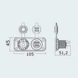 Lighter Socket + Double USB
