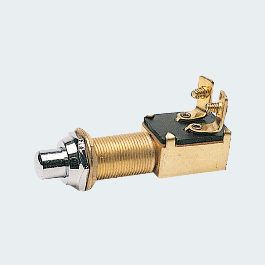 Push Button Chromed Brass