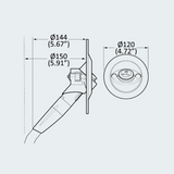 Whale Twist Angled Shower Hot/Cold Water
