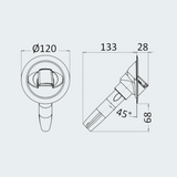 Saturn Shower w/Vertical Mixer White