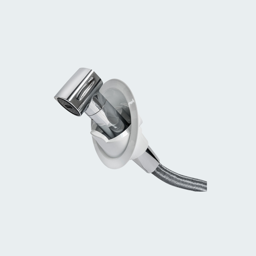 Saturn Shower w/Vertical Mixer White