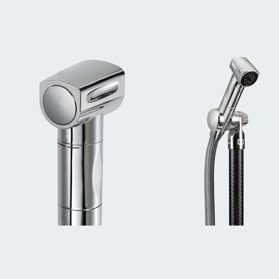Saturn Shower w/Horizontal Mixer White