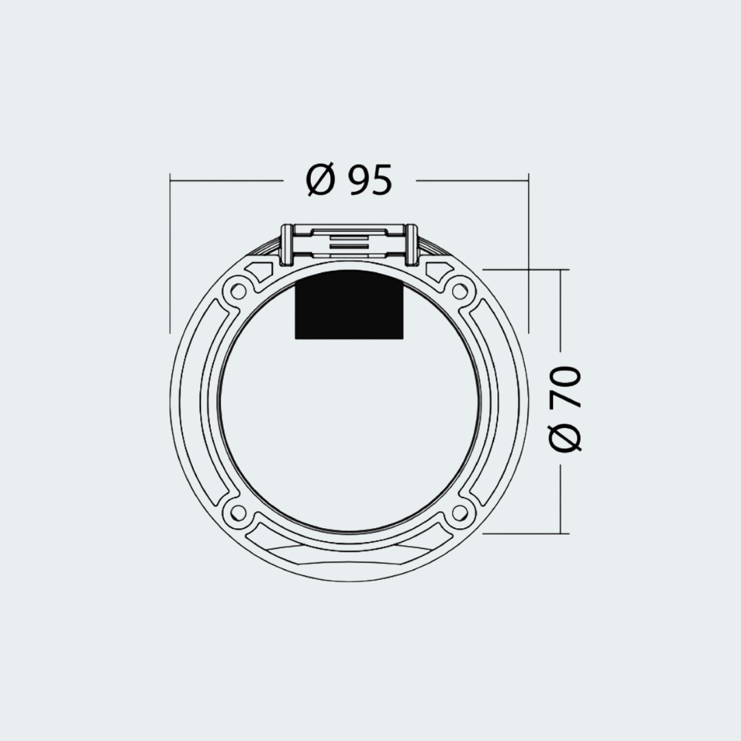 Classic Evo White Deck Shower Wall Mounting