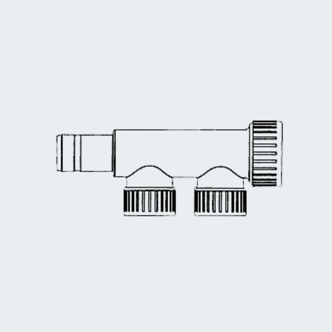 Hydrofix System Male/Female Manifold 2 Derivations 22mm