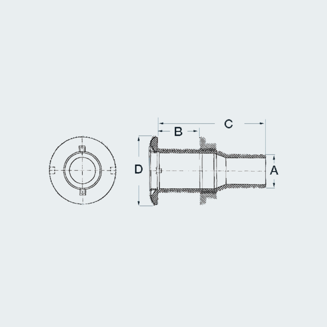 Seacock 1"1/2 w/Check Valve & Hose Adapter