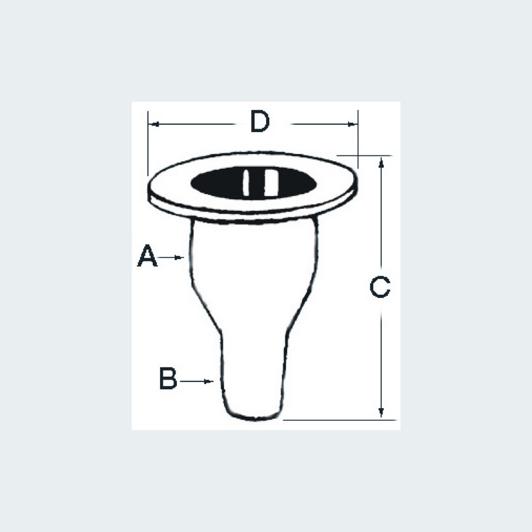 Seacock White Plastic w/Hose Adaptor