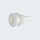 Seacock White Plastic w/Hose Adaptor