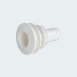 Seacock White Plastic w/Hose Adaptor