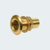 Seacock Yellow Brass with Rounded Head & Hose Connector