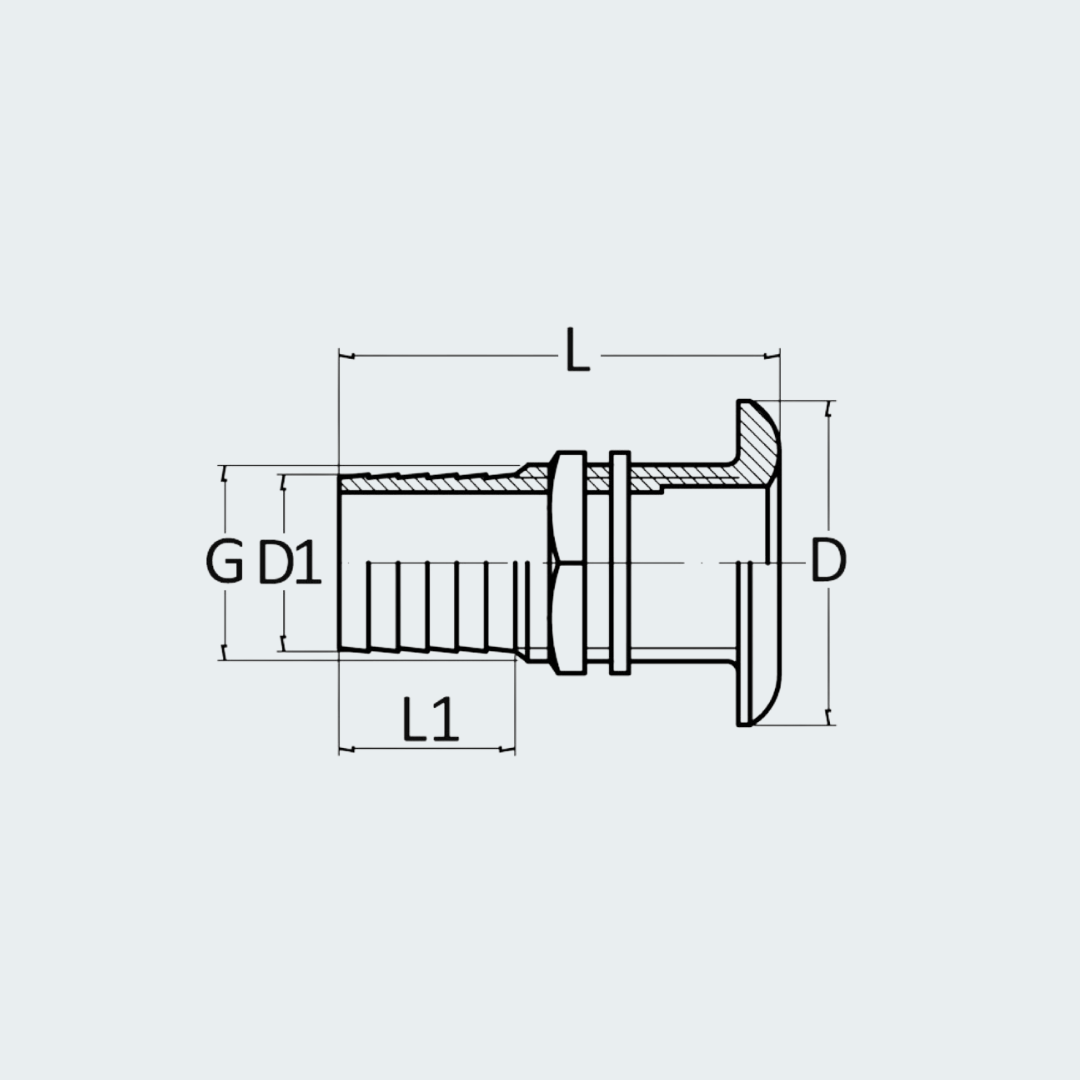 Seacock Yellow Brass with Rounded Head & Hose Connector