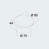 Classic Evo White Deck Shower Flat Mounting