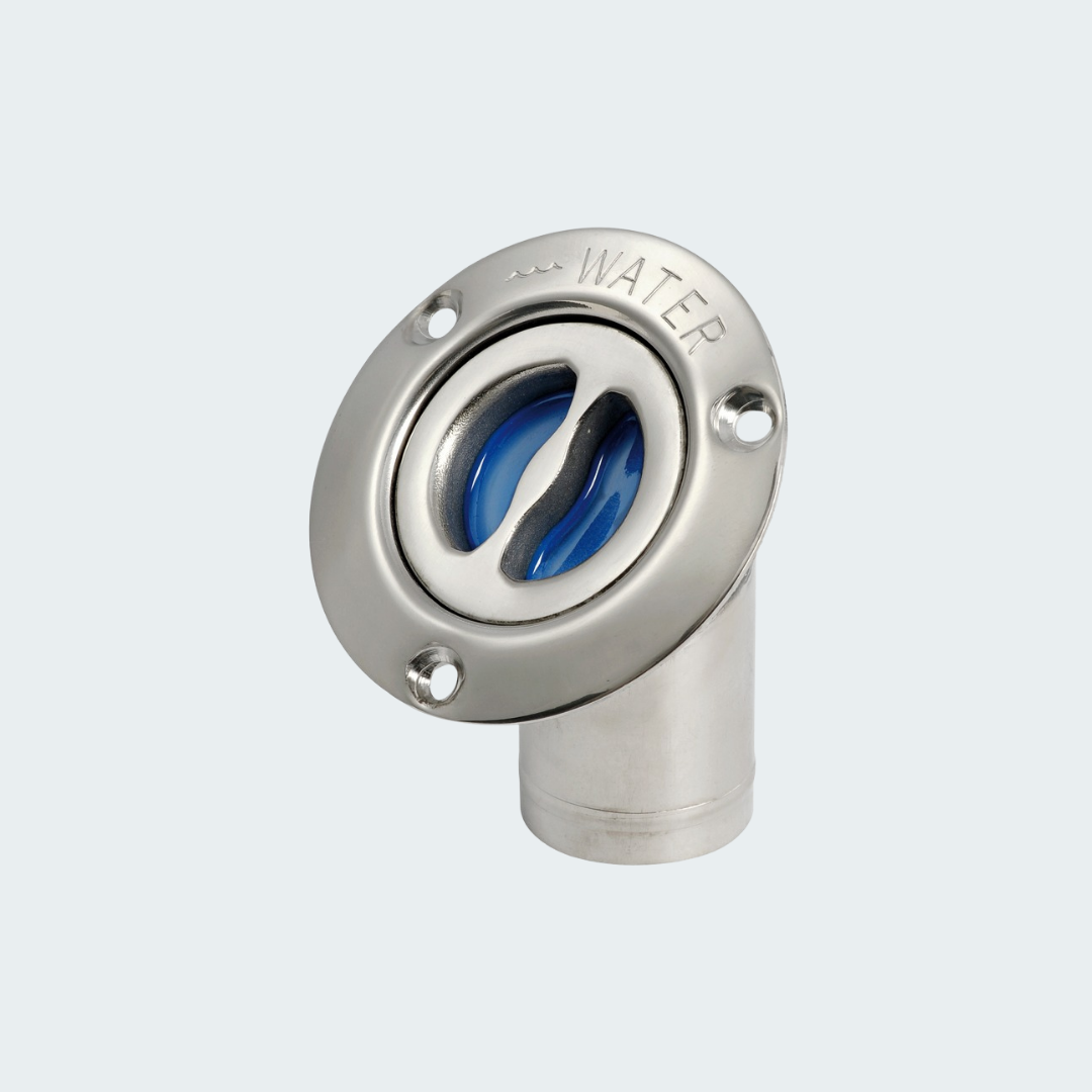 WATER Deck Plug SS 45° Angled 38 mm