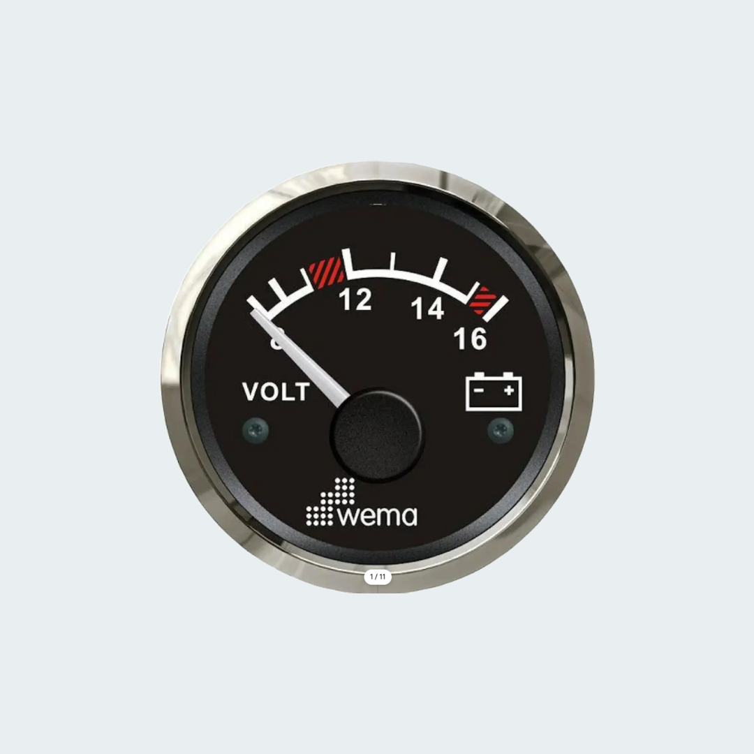 Wema Voltmeter Gauge Black
