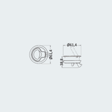 Flush Pull Latch White Nylon Without Lock