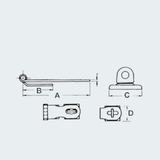 SS Peak Hasp 91x29 mm