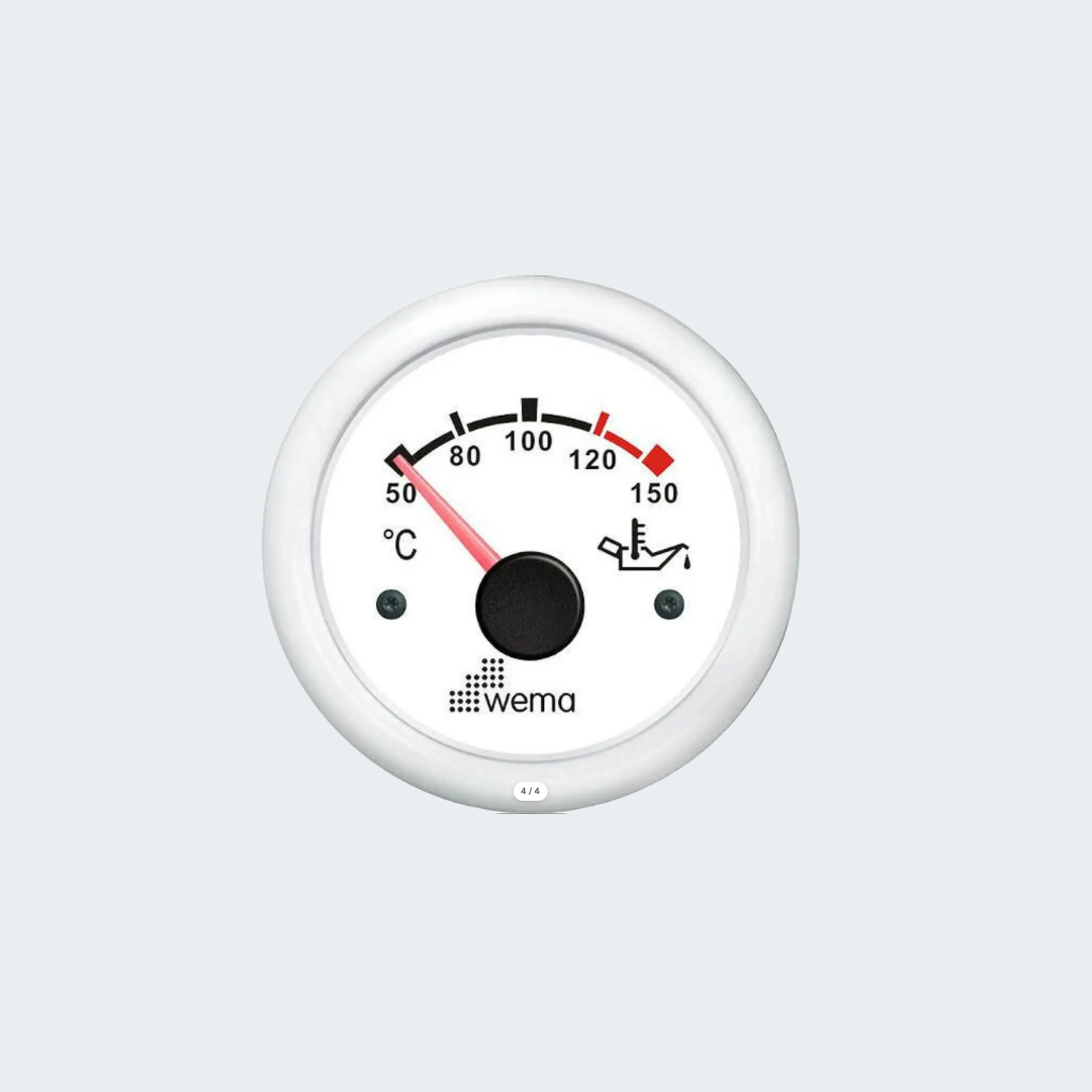 Wema Oil Temperature Gauge White