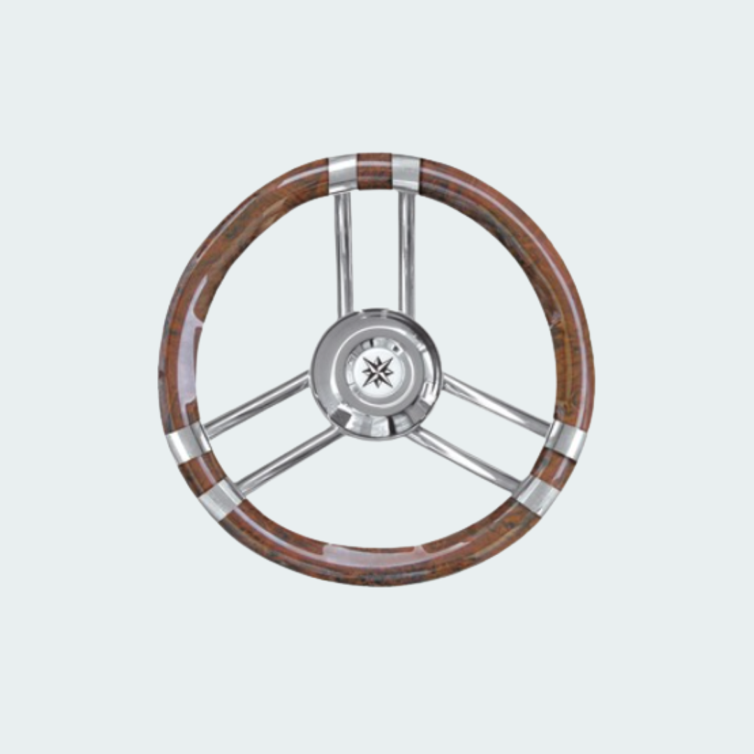 C Root Coated Steering Wheel Laquered/SS 350 mm