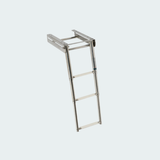 Telescopic foldaway standard ladder AISI316