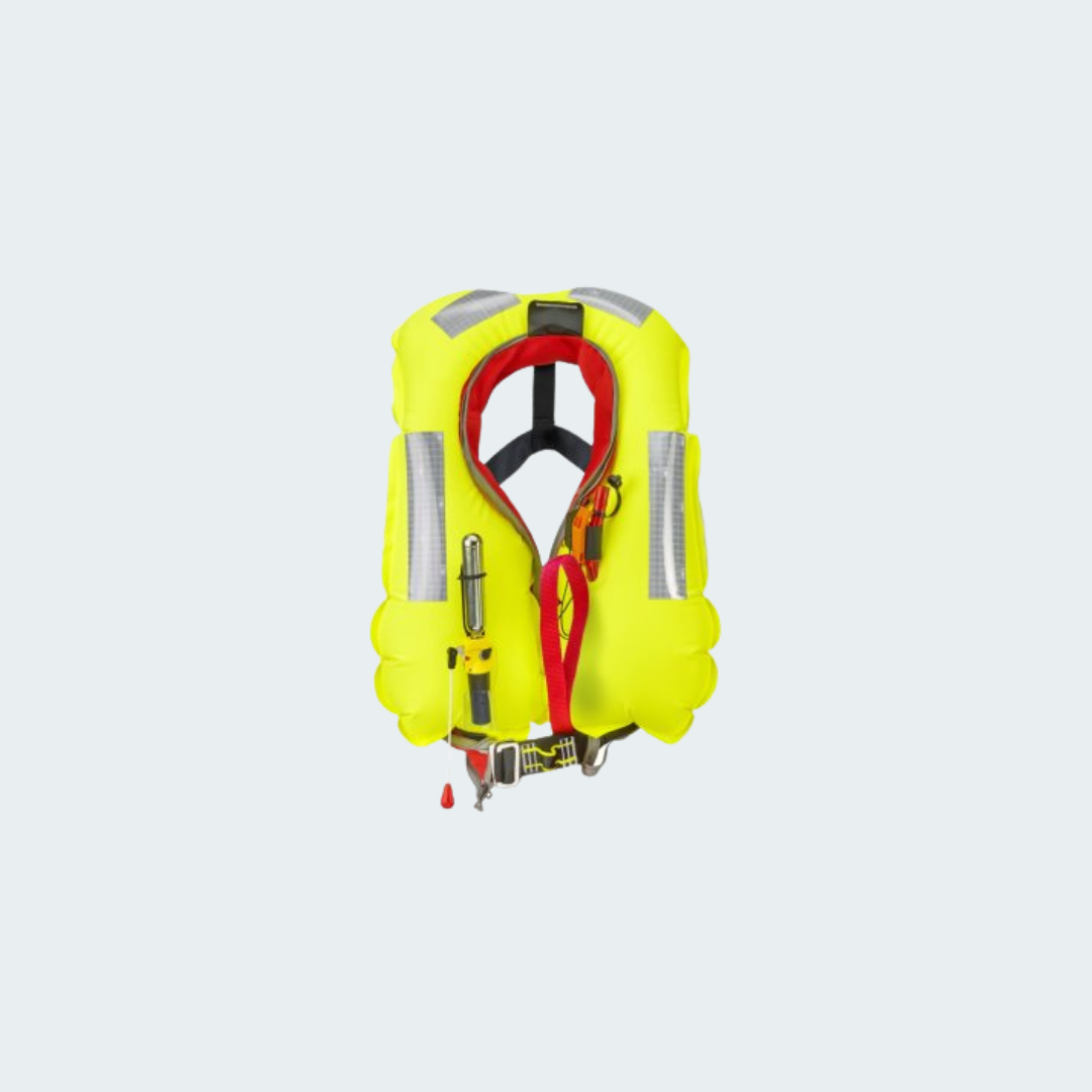 Pilot 165 Inflatable Lifejacket With Harness Auto Red Color