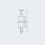 Filter for Engines Max 2000cc. Diesel/Mixture
