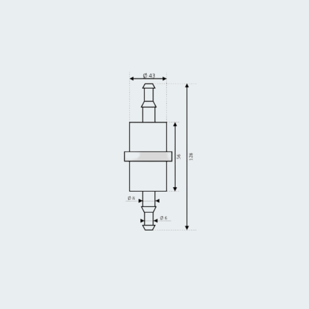 Filter for Engines From 2000cc. to 3500cc. Diesel/Mixture