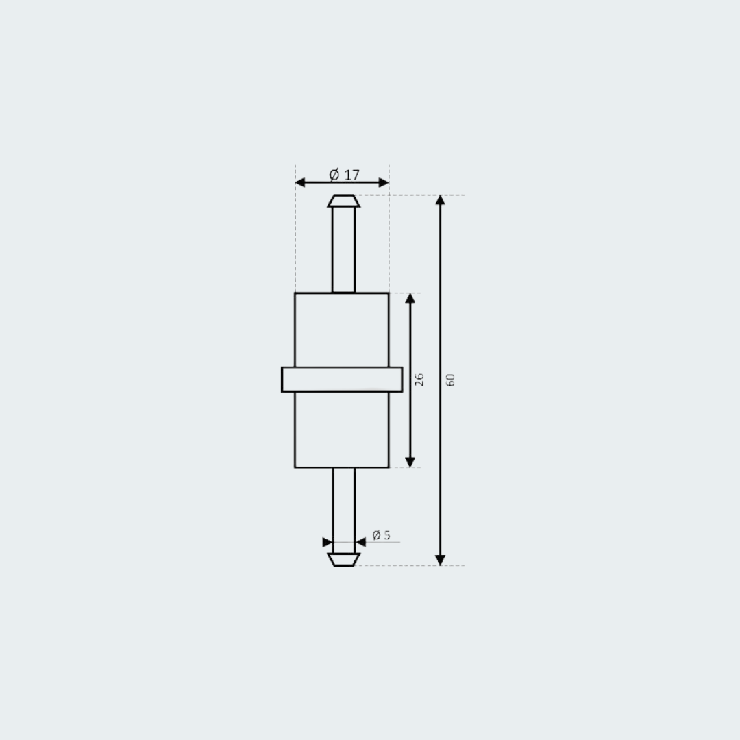 Filter for Engines Max 1500cc. Diesel/Mixture
