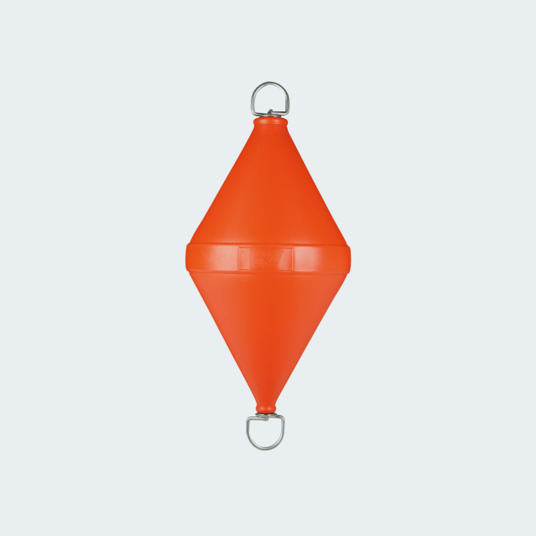 Mooring Buoy with Through Swivelling Rod and Rings in s/s Ø 500 mm