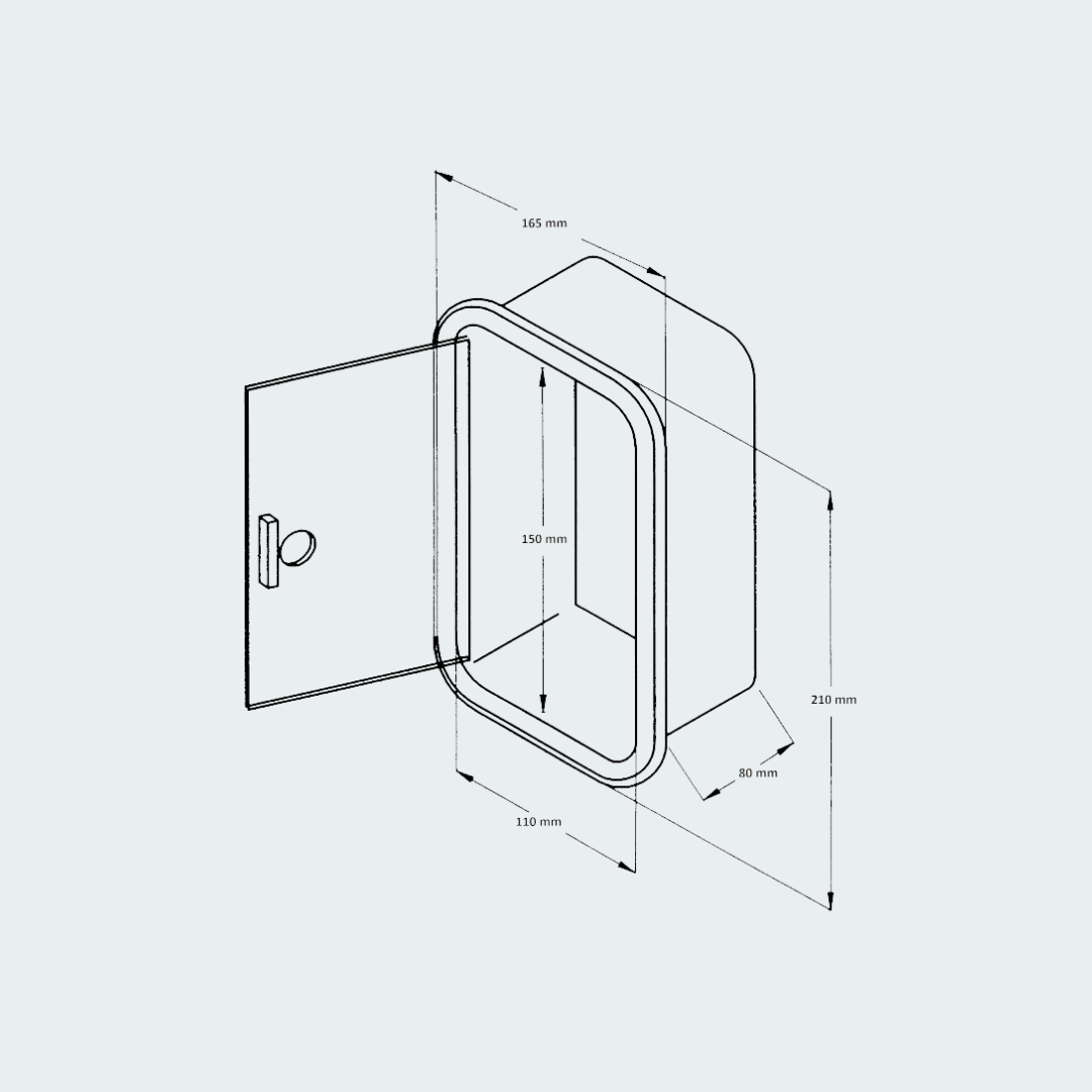 Side Case Flush-mounting with Door Small