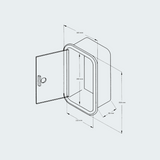 Side Case Flush-mounting with Door Small