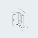 Side Case Flush-mounting with Door Medium
