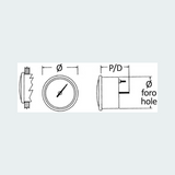 OSCULATI Voltmeter 8/16 V white/glossy