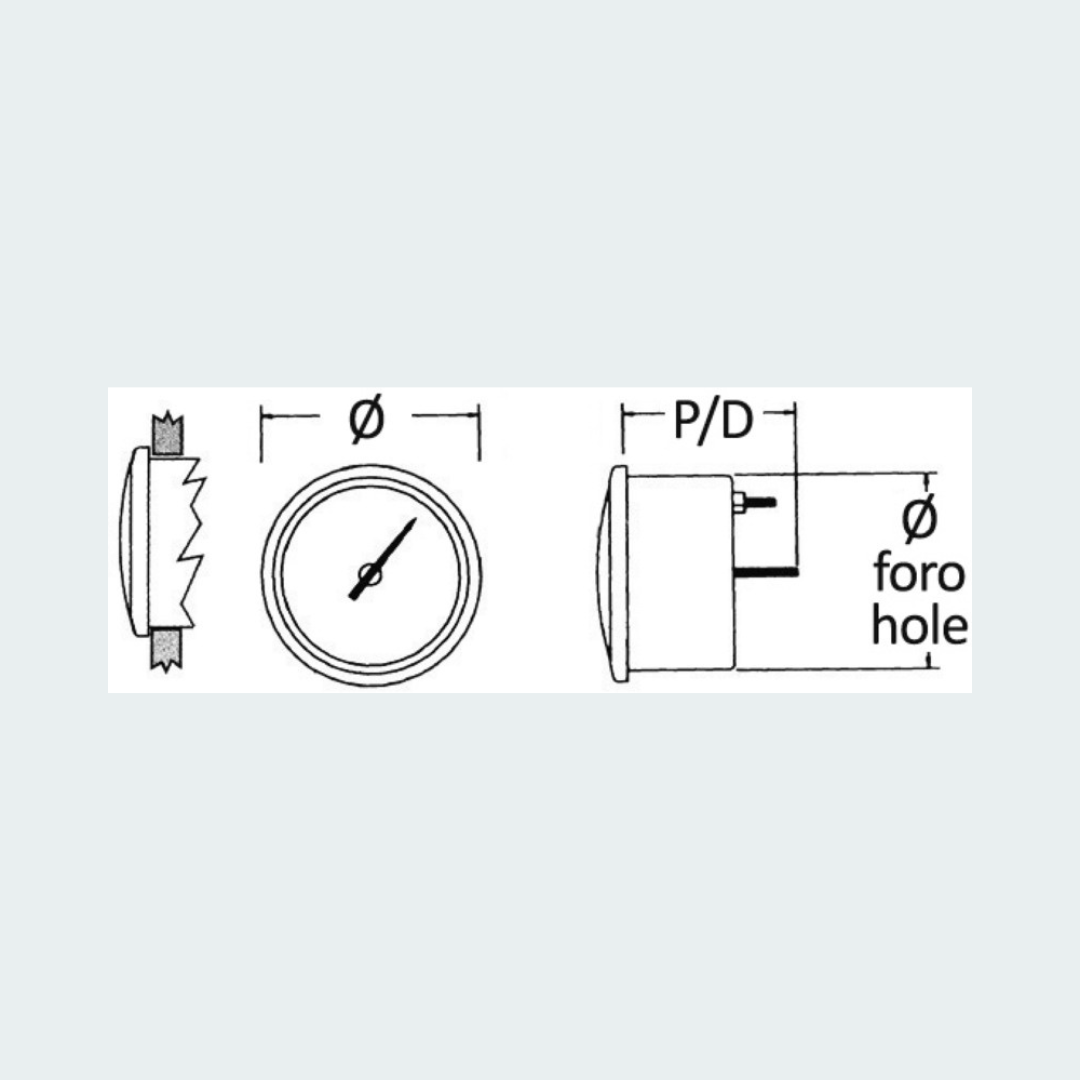 OSCULATI Rudder Angle Indicator white/glossy
