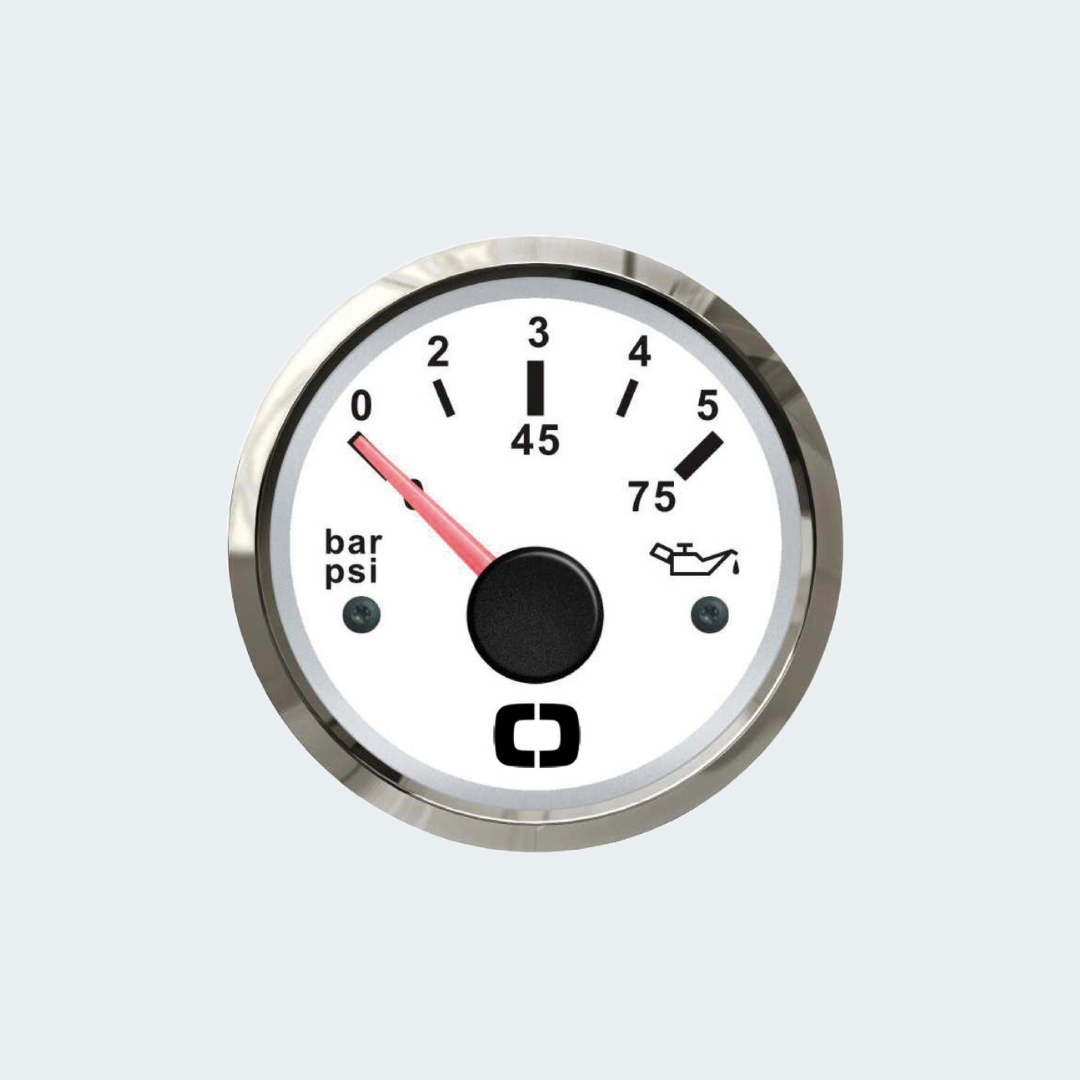 OSCULATI Oil Pressure Indicator 0/5 bar white/glossy
