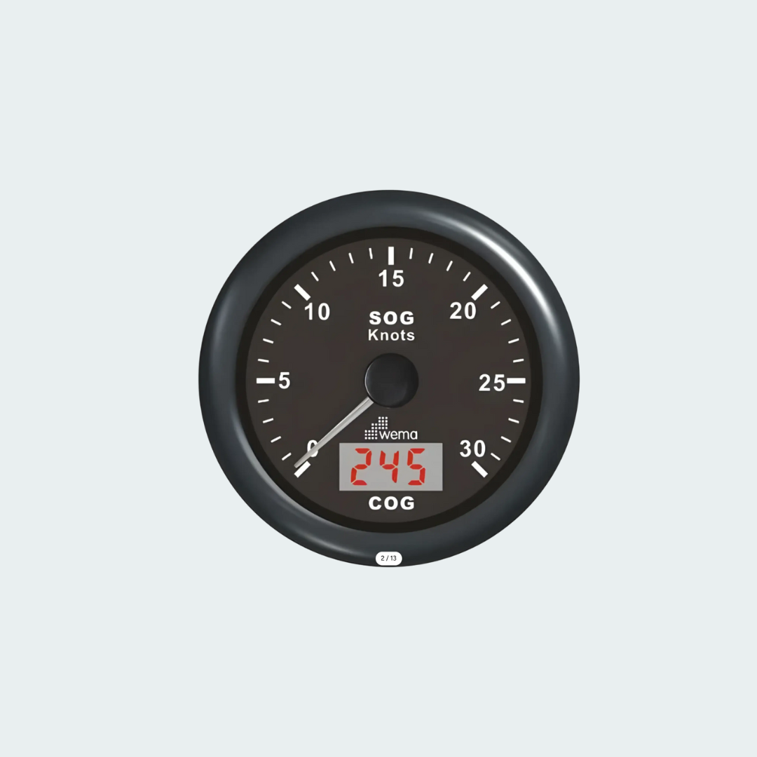 Wema GPS Speedometer Analogue Black