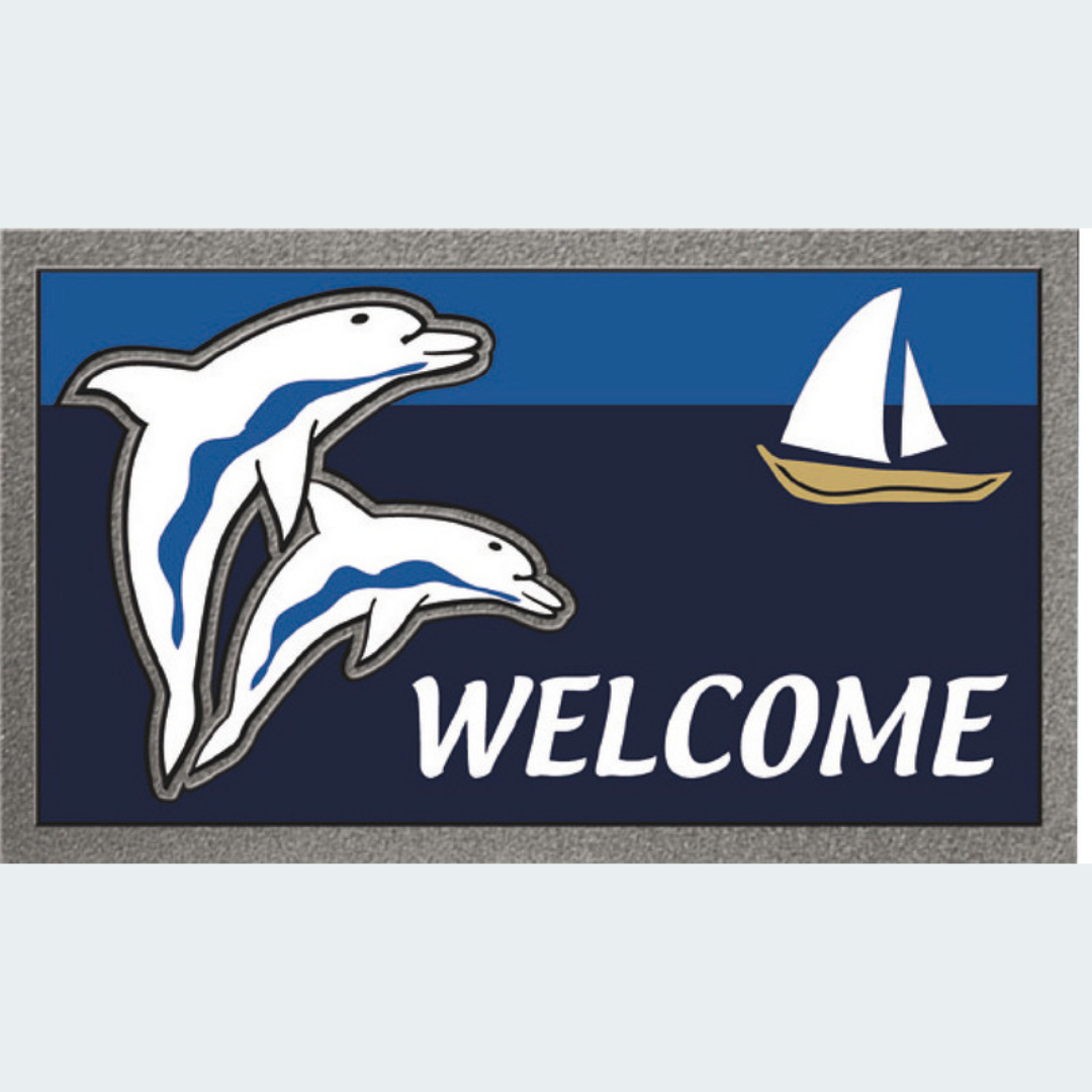 Format Antiskid Doormat 40 x 68 cm Dolphins