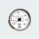 OSCULATI Pitot Speedometer 0-65 MPH white/glossy