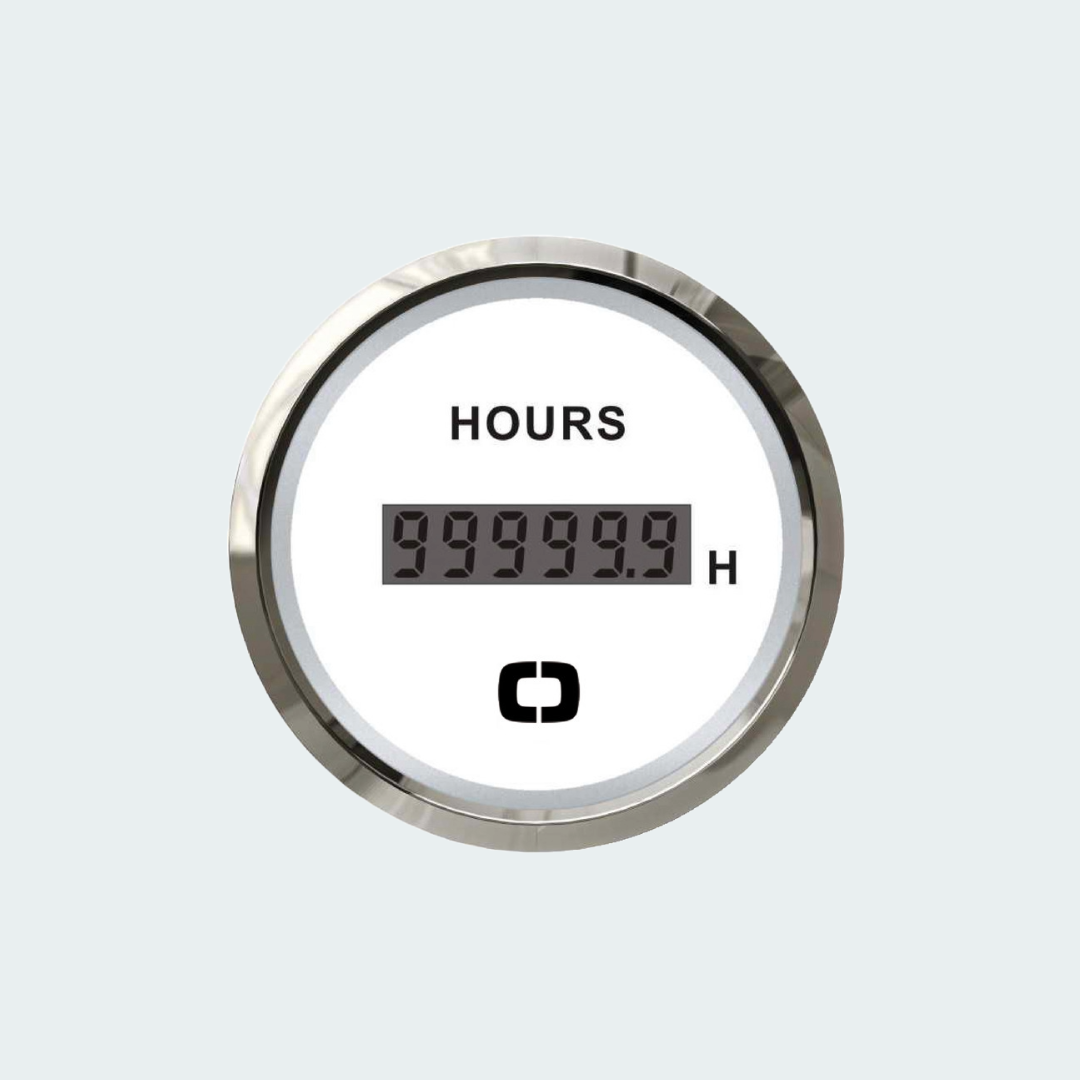 OSCULATI Digital Hour Counter white/glossy