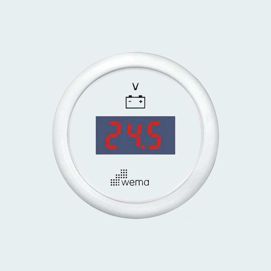 Wema Voltmeter Gauge Digital Display White